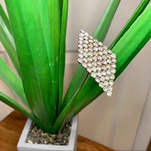 Antique Diamond Shaped Rhinestone Hat Pin 💎 - Picture 14 of 16